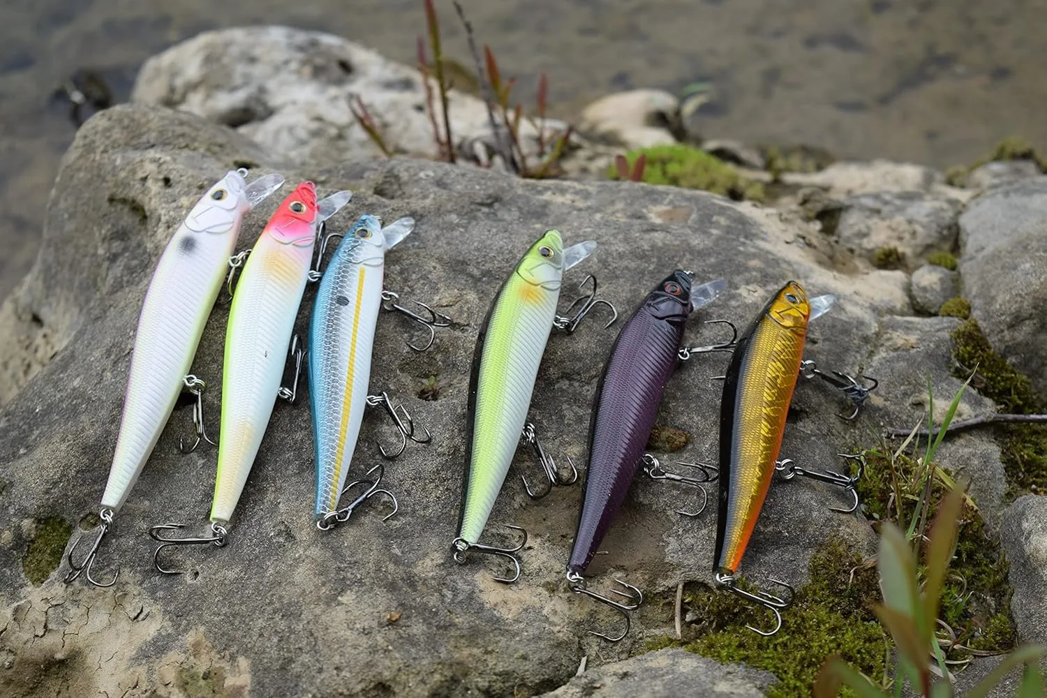2-Pack Fiddle-Styx Magnum Jerkbait, 5 1/2" x 5/8" Suspending Jerk Baits, Freshwater or Saltwater Fishing Lures, Trout, Crappie, Walleye, or Bass Lures