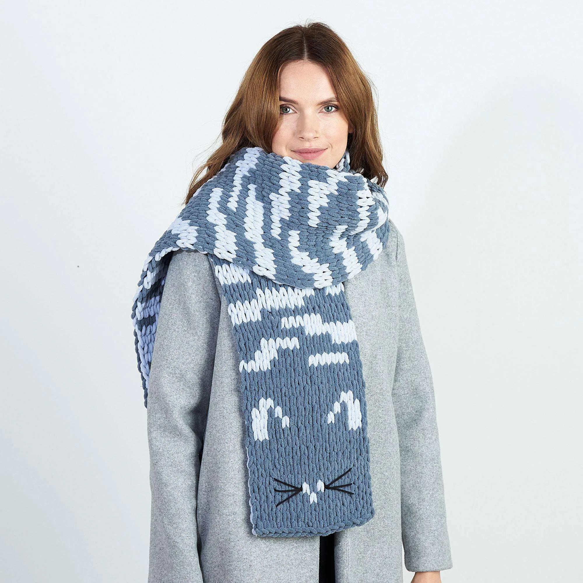 Bernat Craft EZ Graph It Kitty Face Scarf