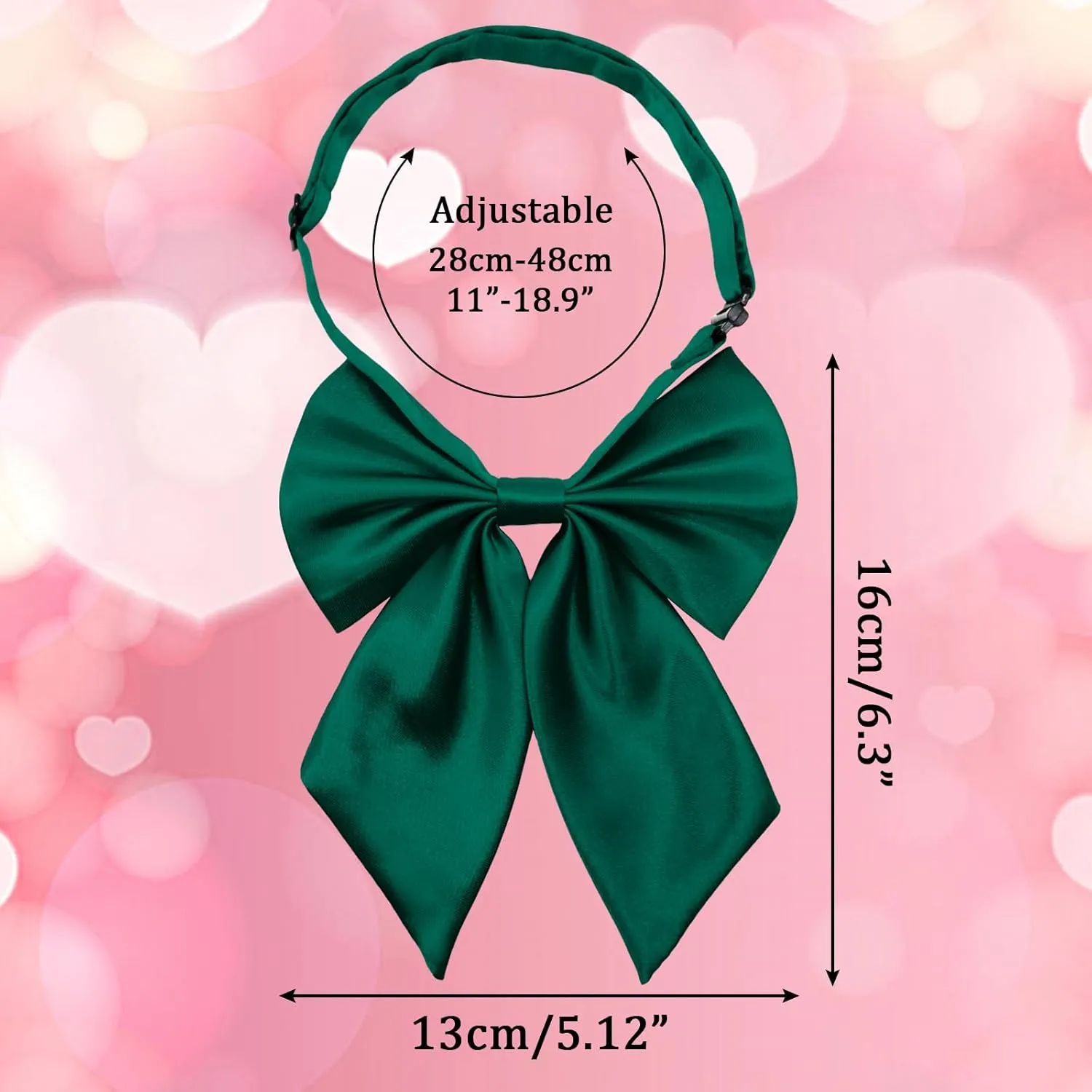Bow Tie for Women Pre-tied Floppy Womens Tie Solid Color Women's Bowknot Bow Tie for Uniform Cosplay Party