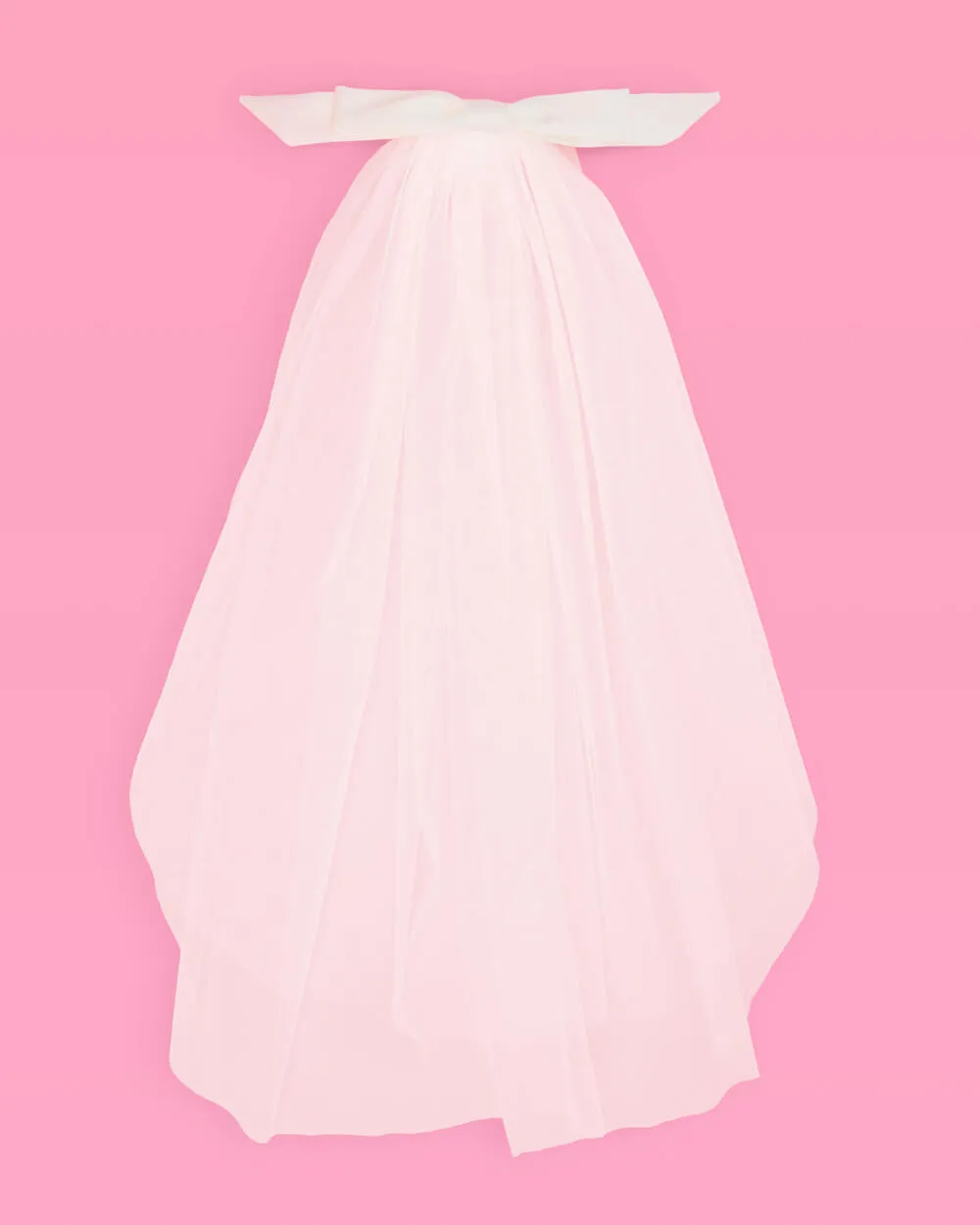 Bridal Bow Veil - satin bow veil