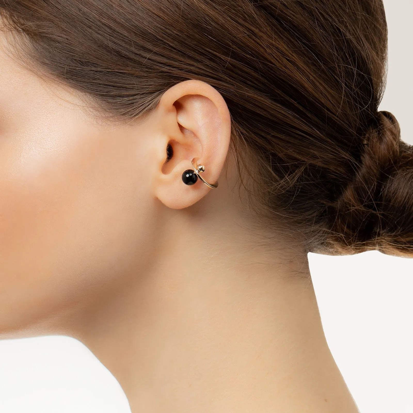 Bumble Bee Ear Cuff - Onyx