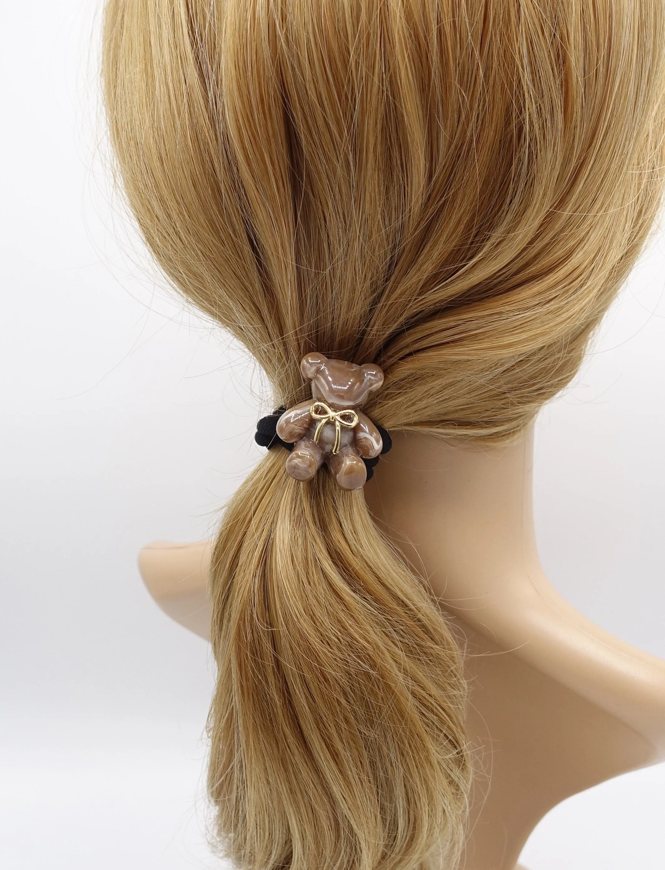 cellulose bear ponytail holder, bear hair ties, bear hair elastic