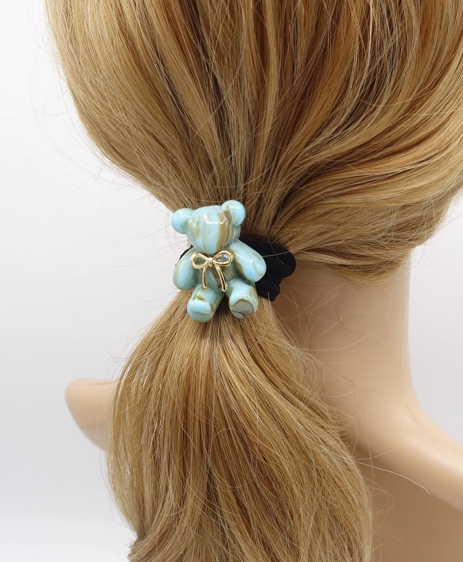 cellulose bear ponytail holder, bear hair ties, bear hair elastic