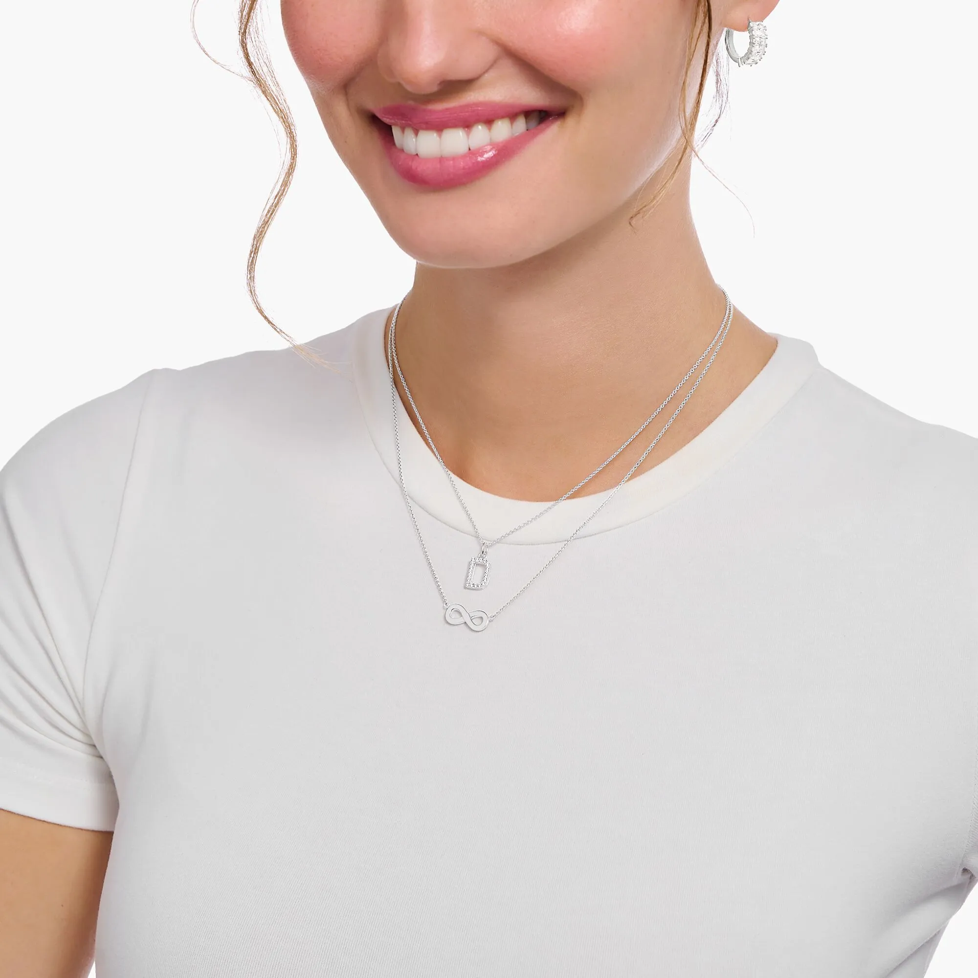 Charm Club Essentials Sterling Silver Infinity Necklace KE2221-001-21-L45V