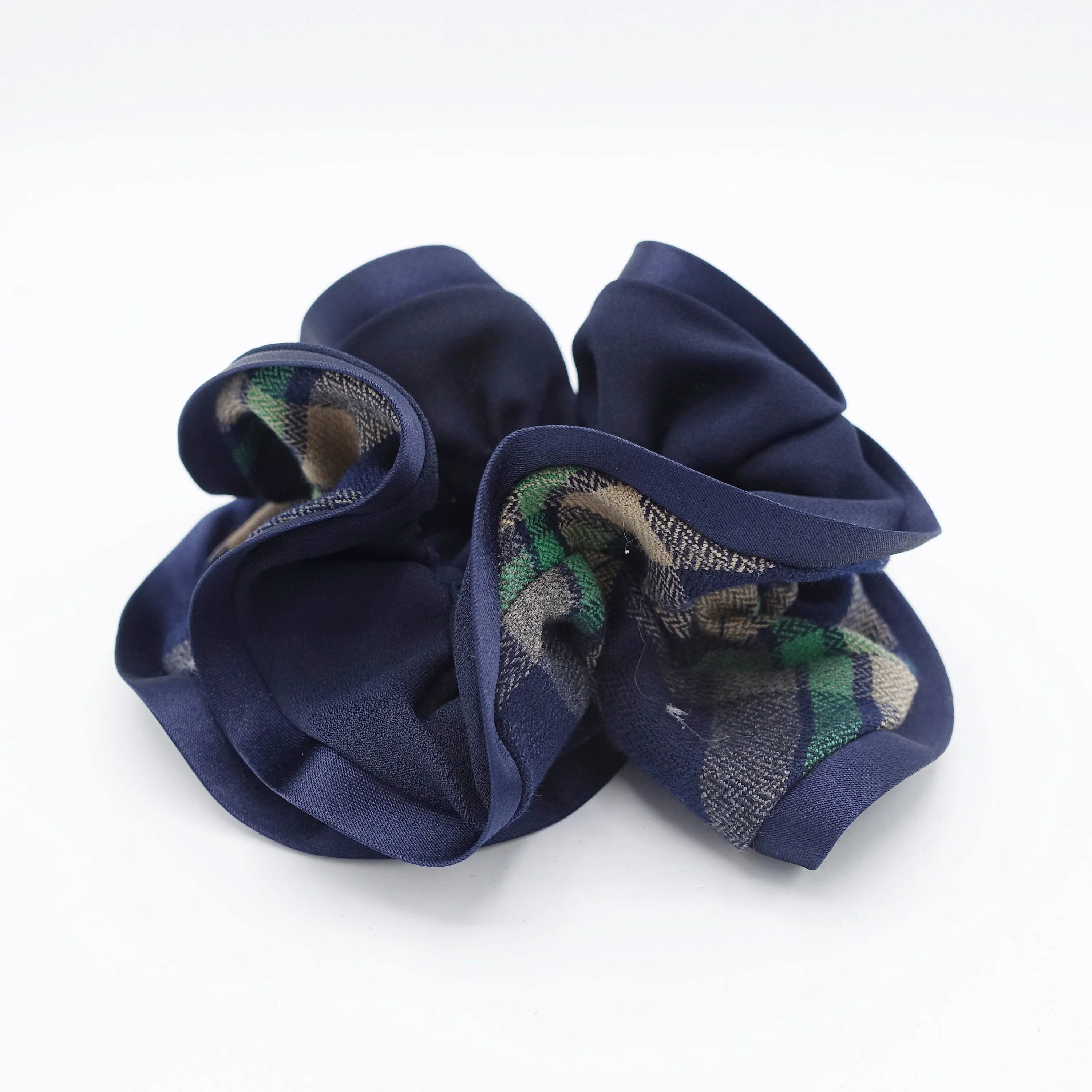 check scrunchies, 2color tone scrunchies, hair ties for women