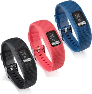 Compatible for Garmin Vivofit 4 Band, Silicone Replacement WatchBand Strap Band Wristband for Garmin Vivofit 4(No Tracker (3Pcs,001, Large)