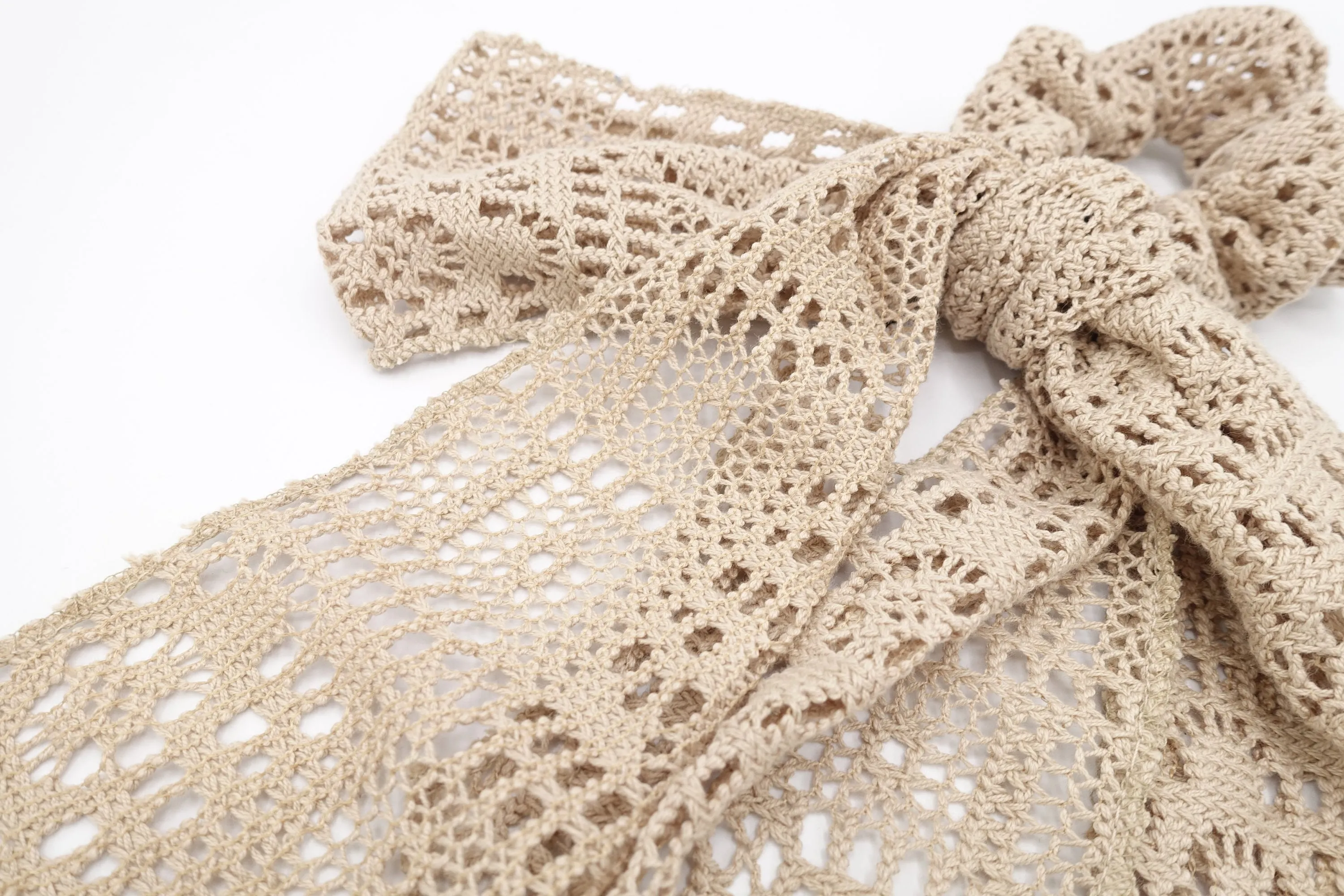 cotton lace scrunches, bow knot hair ties for women