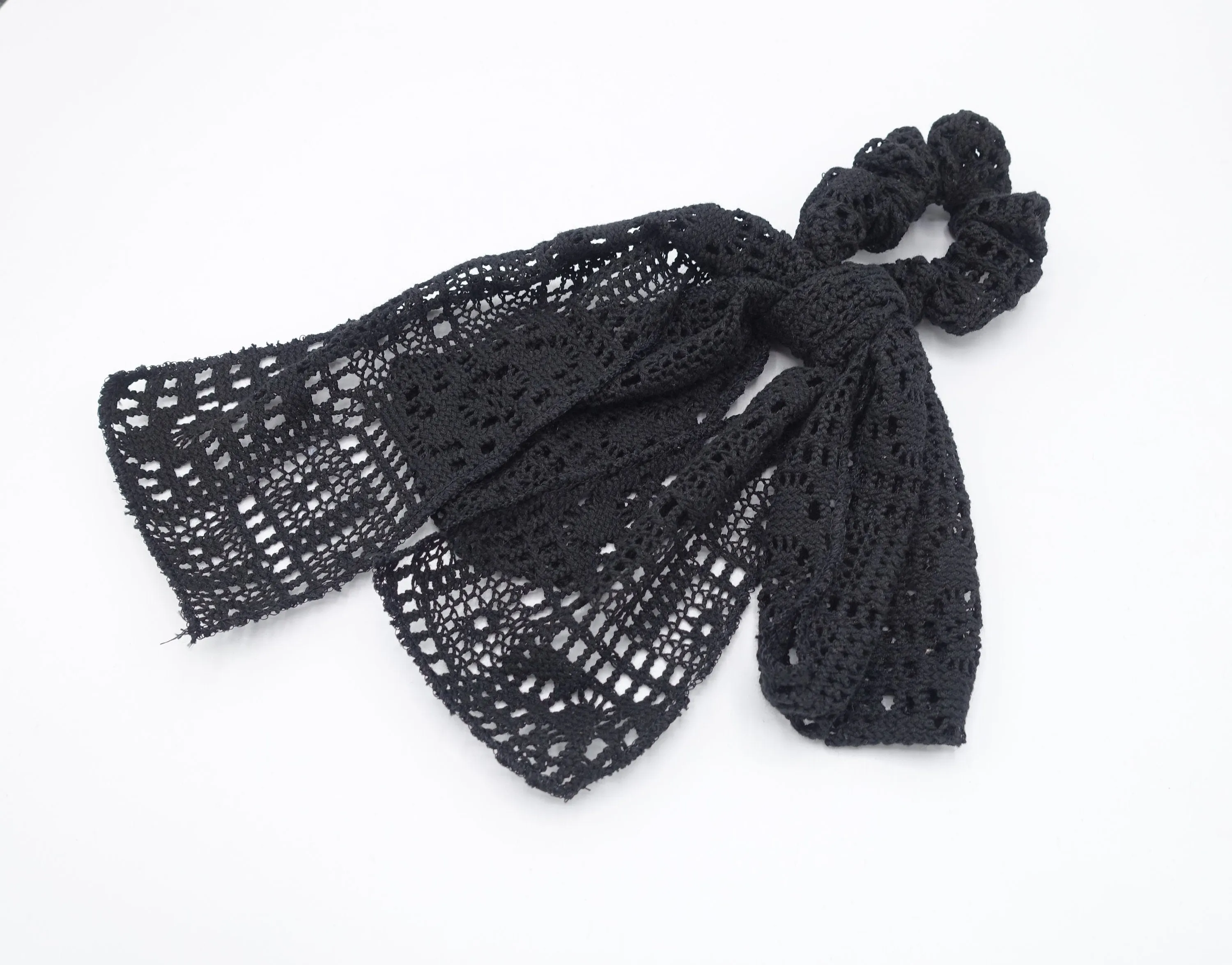 cotton lace scrunches, bow knot hair ties for women