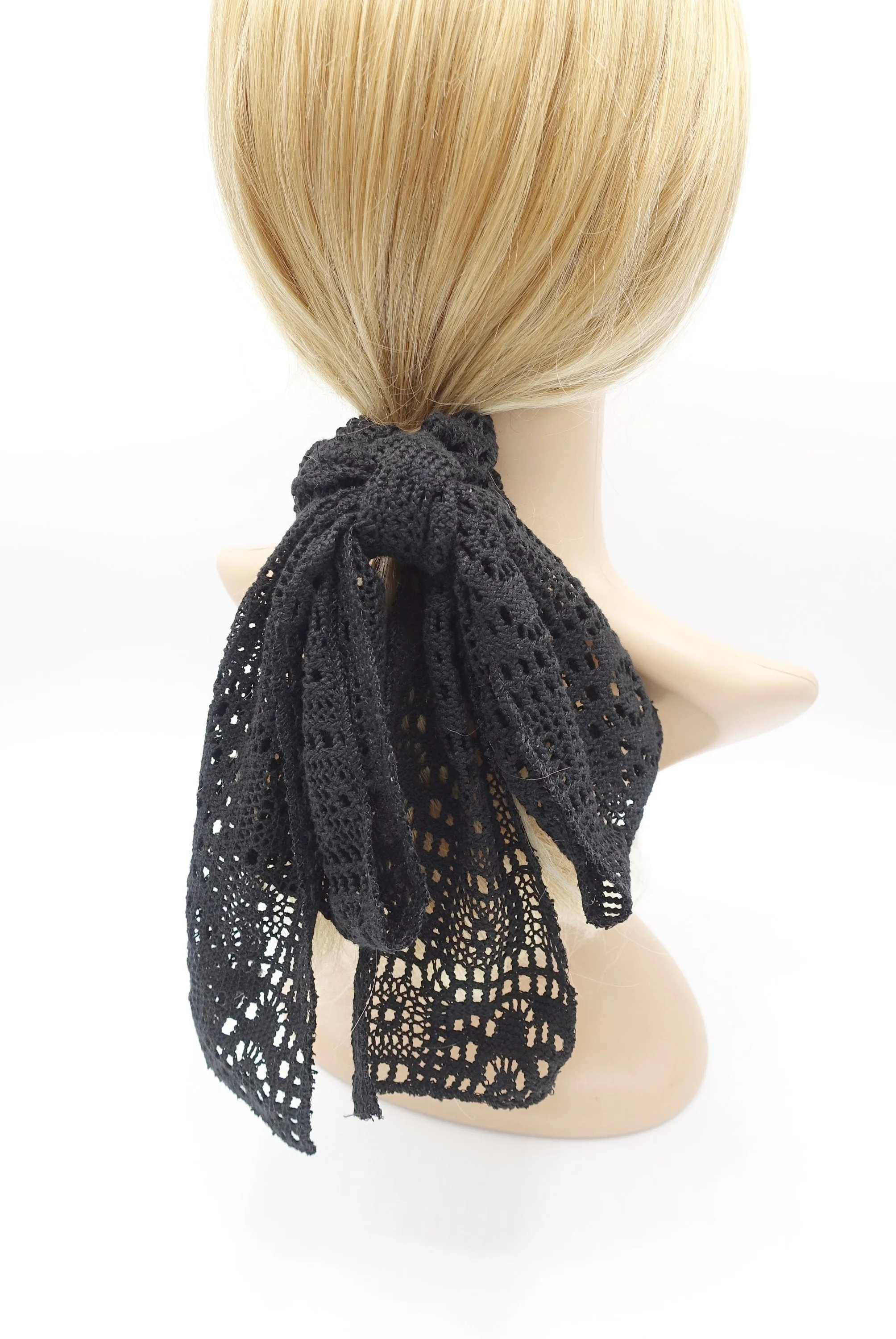 cotton lace scrunches, bow knot hair ties for women