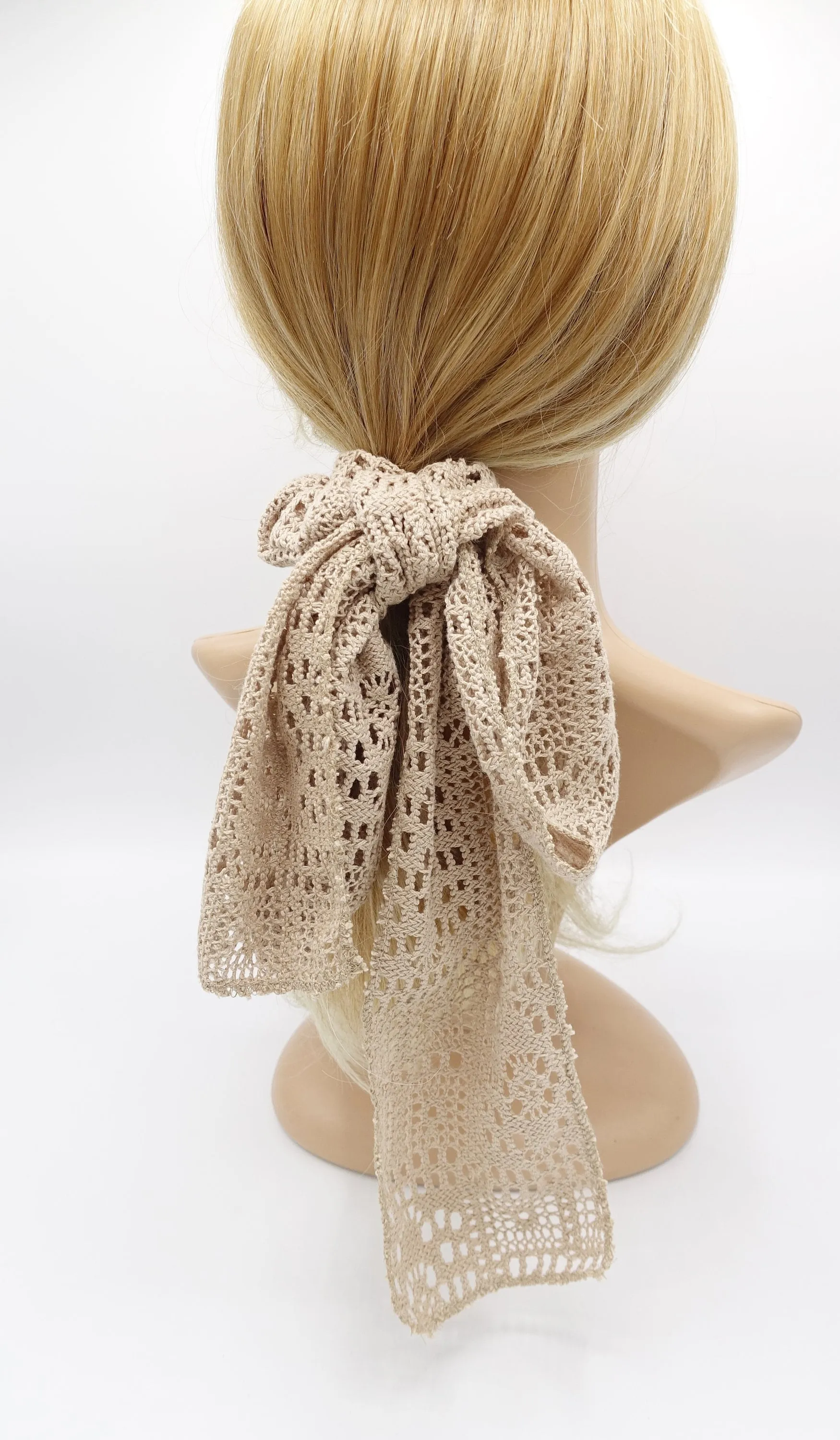 cotton lace scrunches, bow knot hair ties for women
