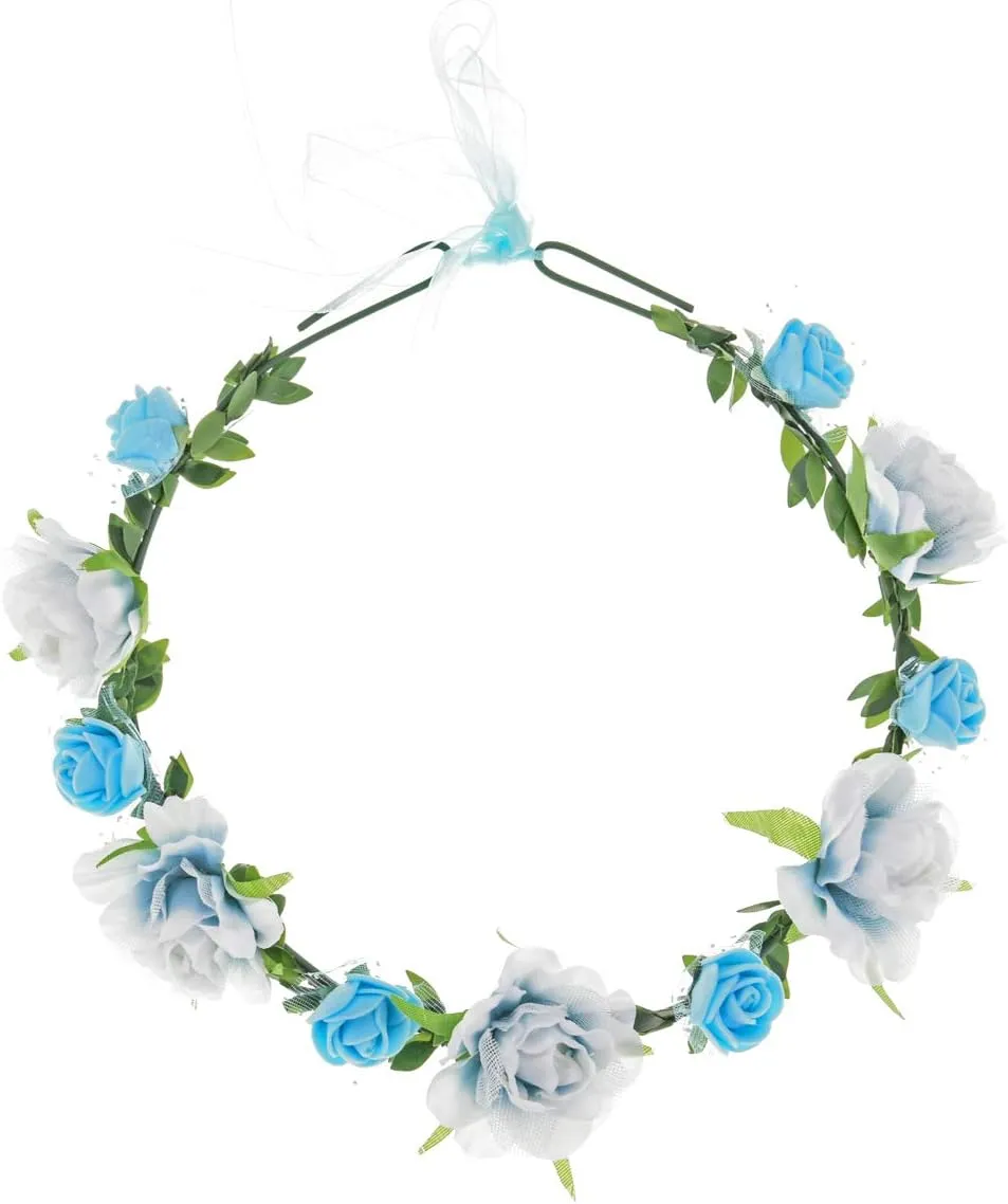 DDazzling Girls Flower Headband Boho Garland Halo Headpiece Hair Wreath Flower Headwear Photo Props