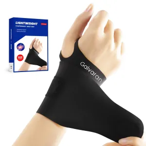 Galvaran Carpal Tunnel Ultra-Thin Wrist brace, Adjustable Compression Wrist wrap for Tendonitis,carpal Tunnel SyndromeArthritis, Repetitive Strain Injury SturdyBreathable(Black)