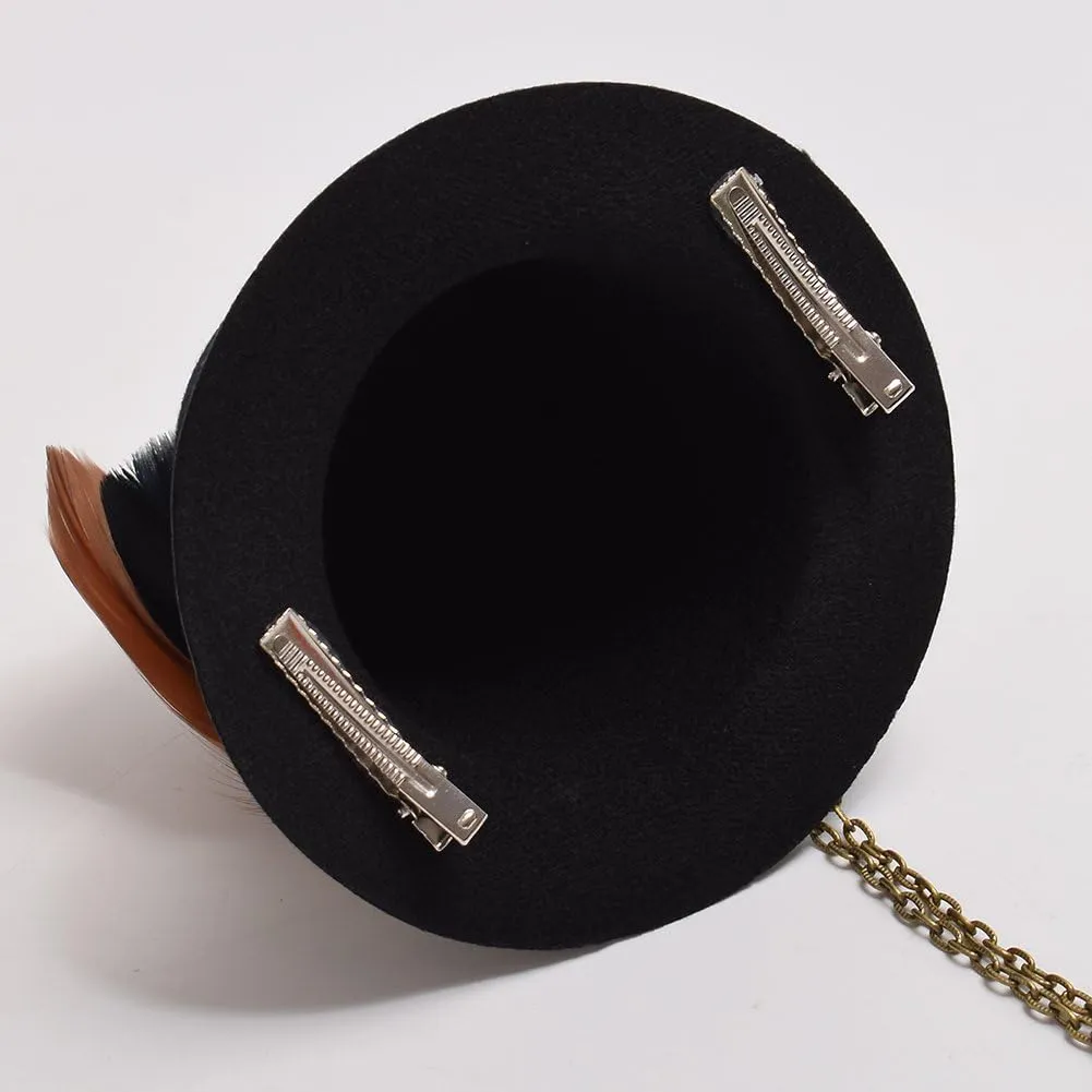 GRACEART Steampunk Mini Top Hat for Women Headwear Costume Accessories