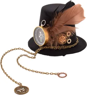 GRACEART Steampunk Mini Top Hat for Women Headwear Costume Accessories