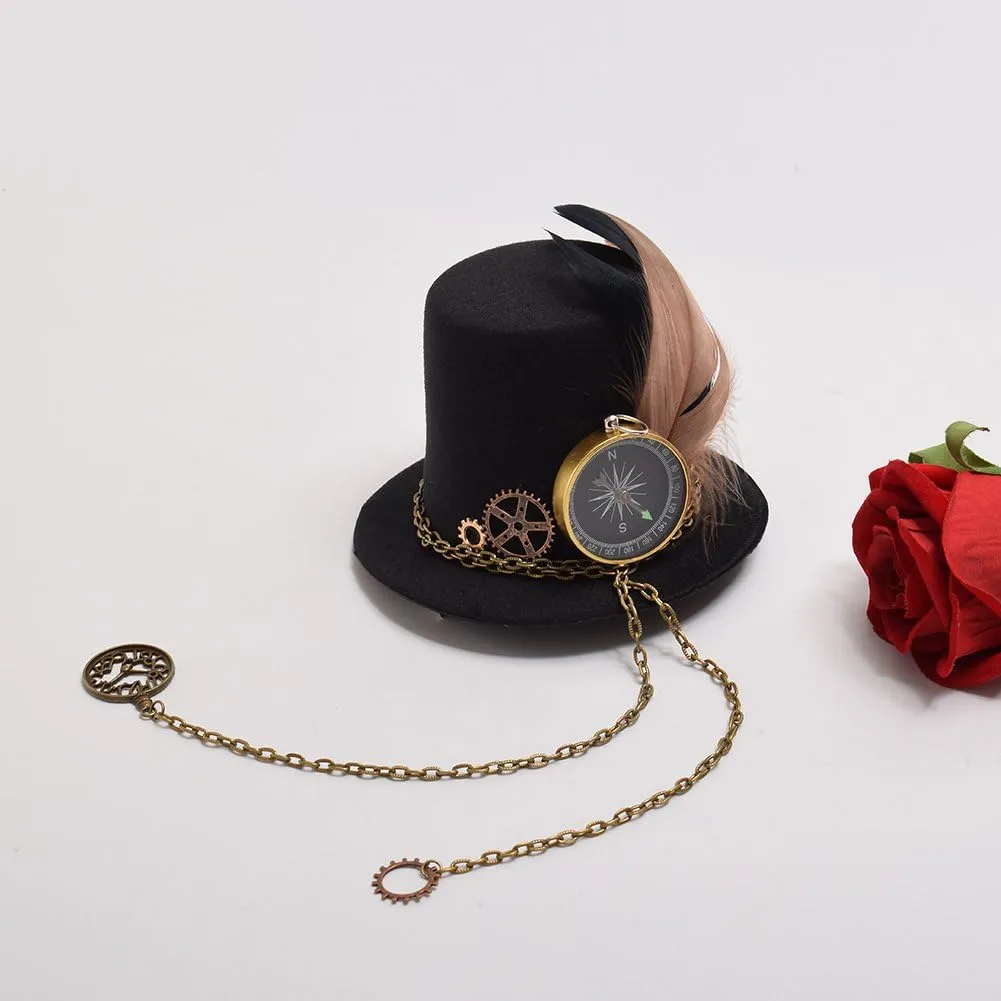 GRACEART Steampunk Mini Top Hat for Women Headwear Costume Accessories