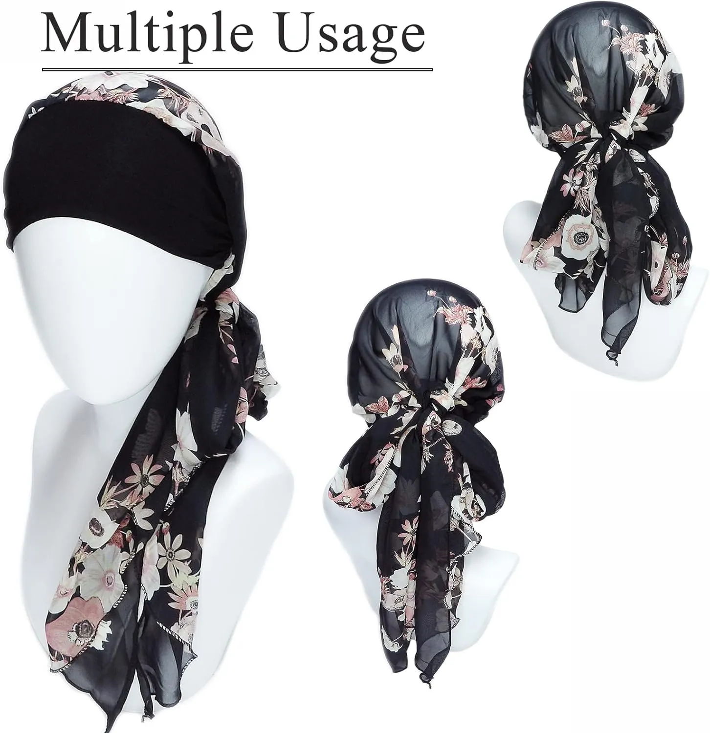 Headwear for Women Sleep Beanie Head Scarf for Bald Wraps Cancer Hats Turbans