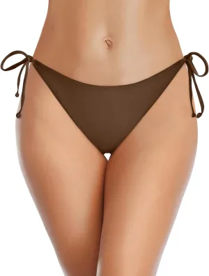 Holipick Bikini Bottoms for Women String Bathing Suit Bottom with Moderate Coverage Low Waist Swim Bottom