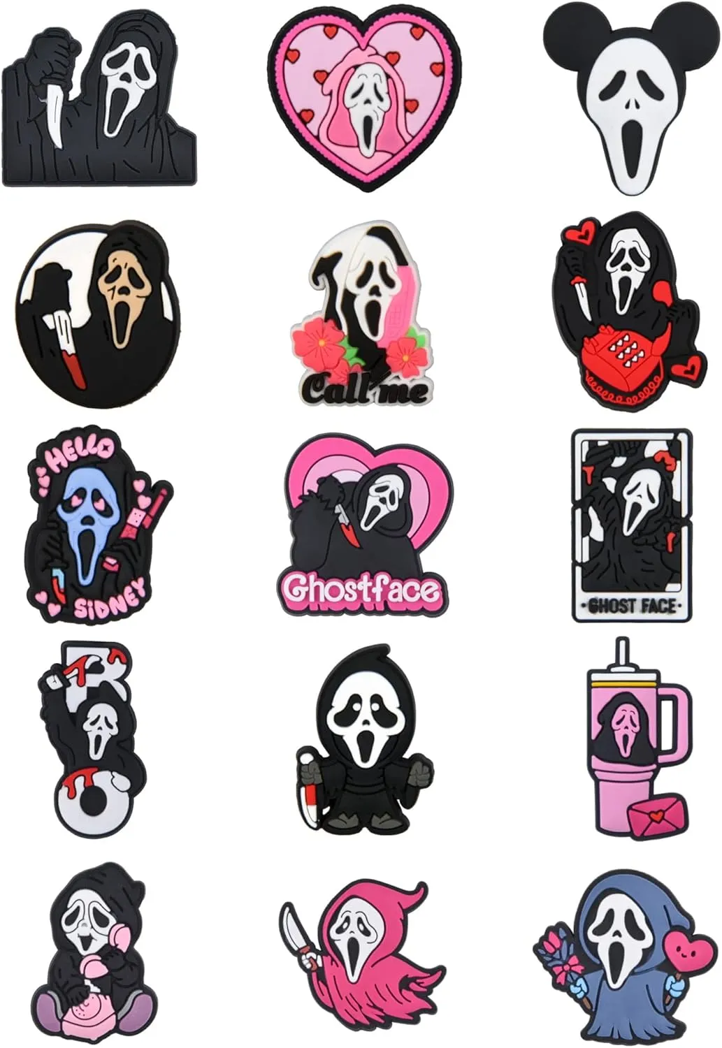 Horror Movie Characters Shoe Charms Decoration for Adults Men Women Boys Girls Wristband Clog Sandals Accessories Halloween Party Gifts