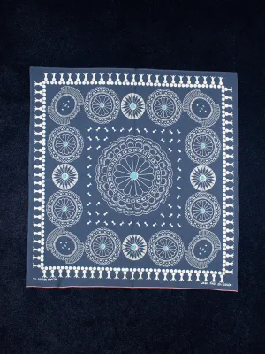 Kapital Fast Color Selvedge Bandana, Concho, Navy