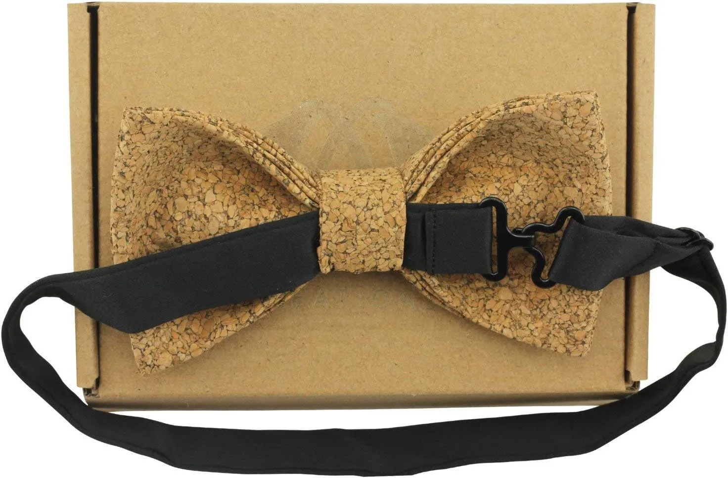 Large Butterfly Cork Bow Tie with Adjustable Neckband