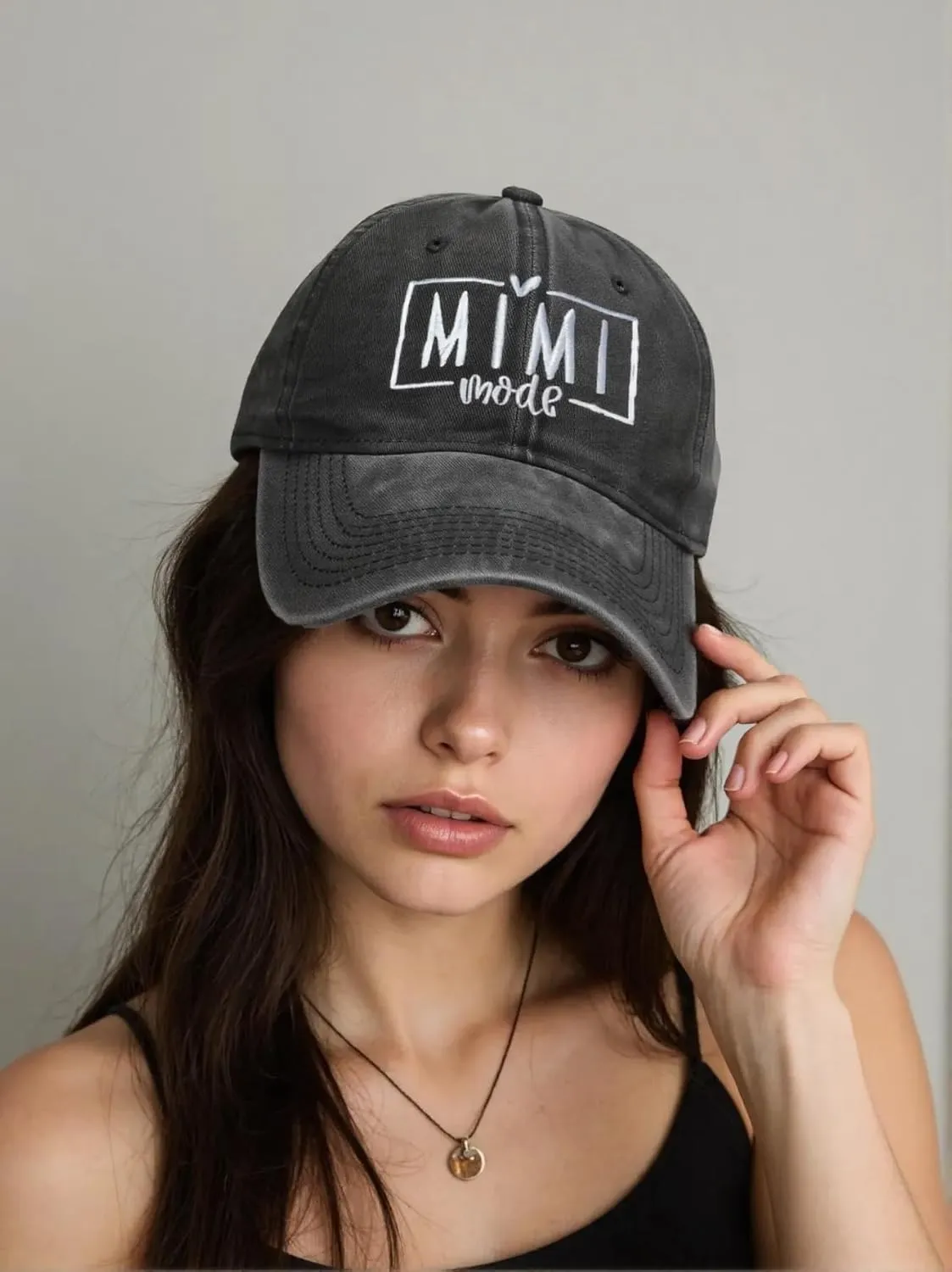 Nana Mimi Gigi Hats for Women Embroidered Washed Adjustable Baseball Cap for Mom Grandma