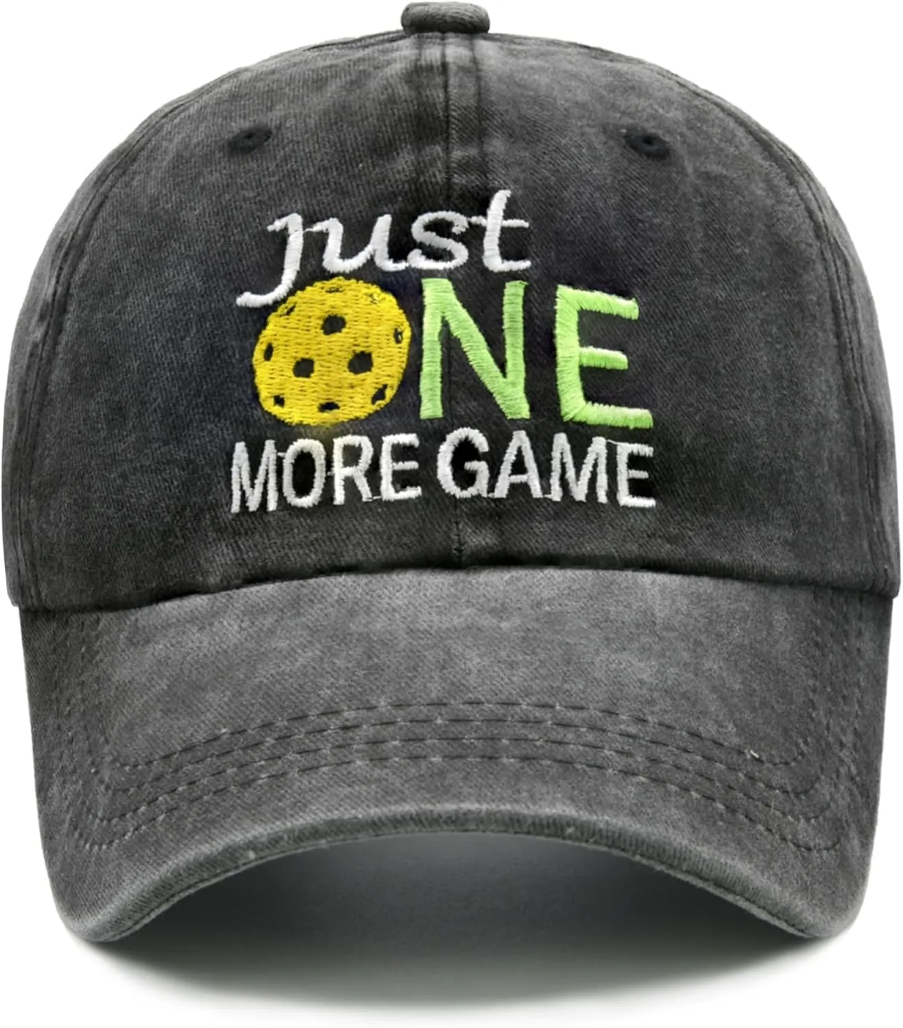 Pickleball Hat,Adjustable Embroidered Washed Baseball Cap for Men Women