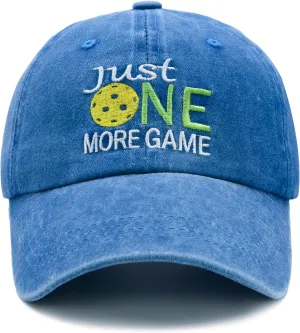 Pickleball Hat,Adjustable Embroidered Washed Baseball Cap for Men Women