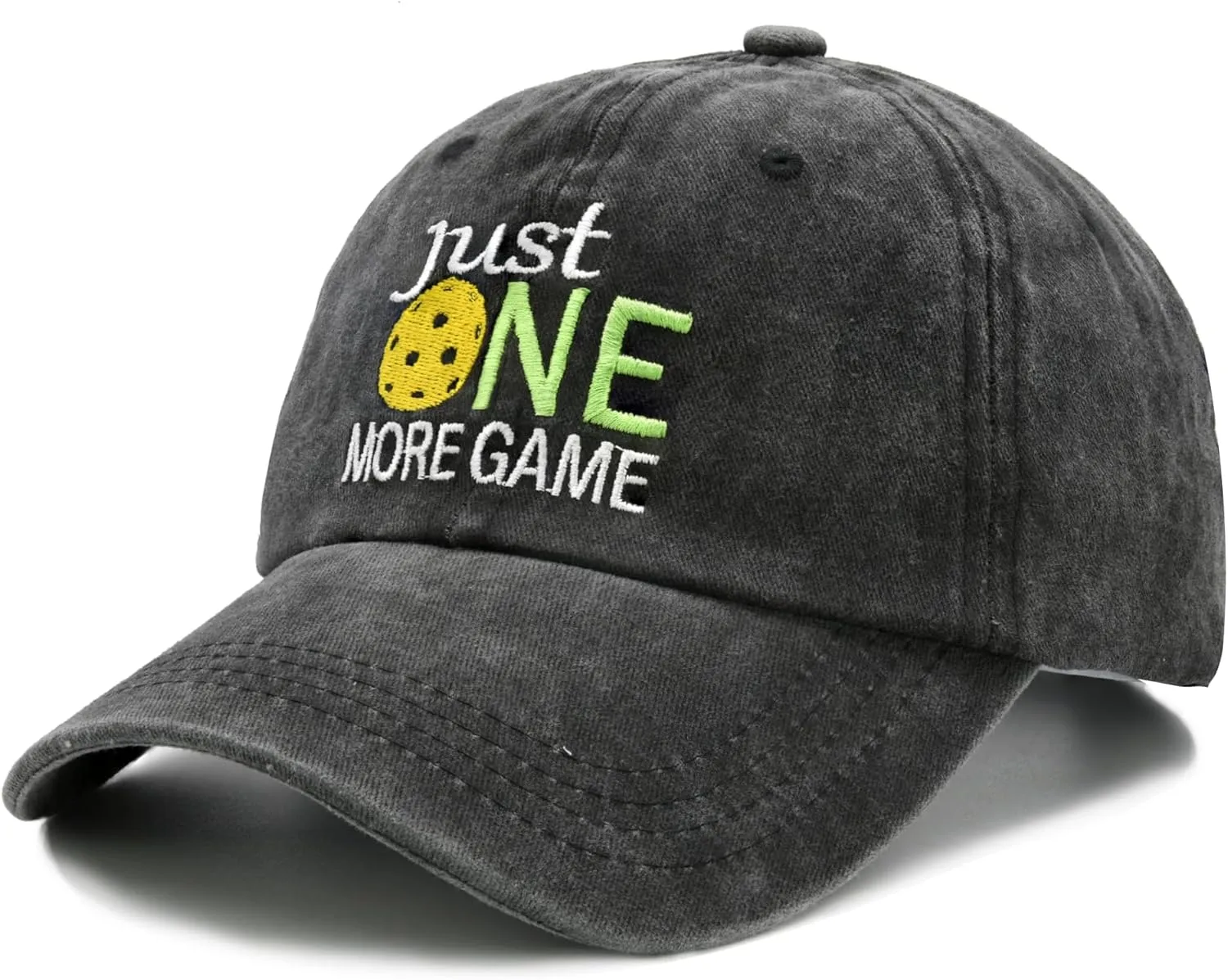 Pickleball Hat,Adjustable Embroidered Washed Baseball Cap for Men Women