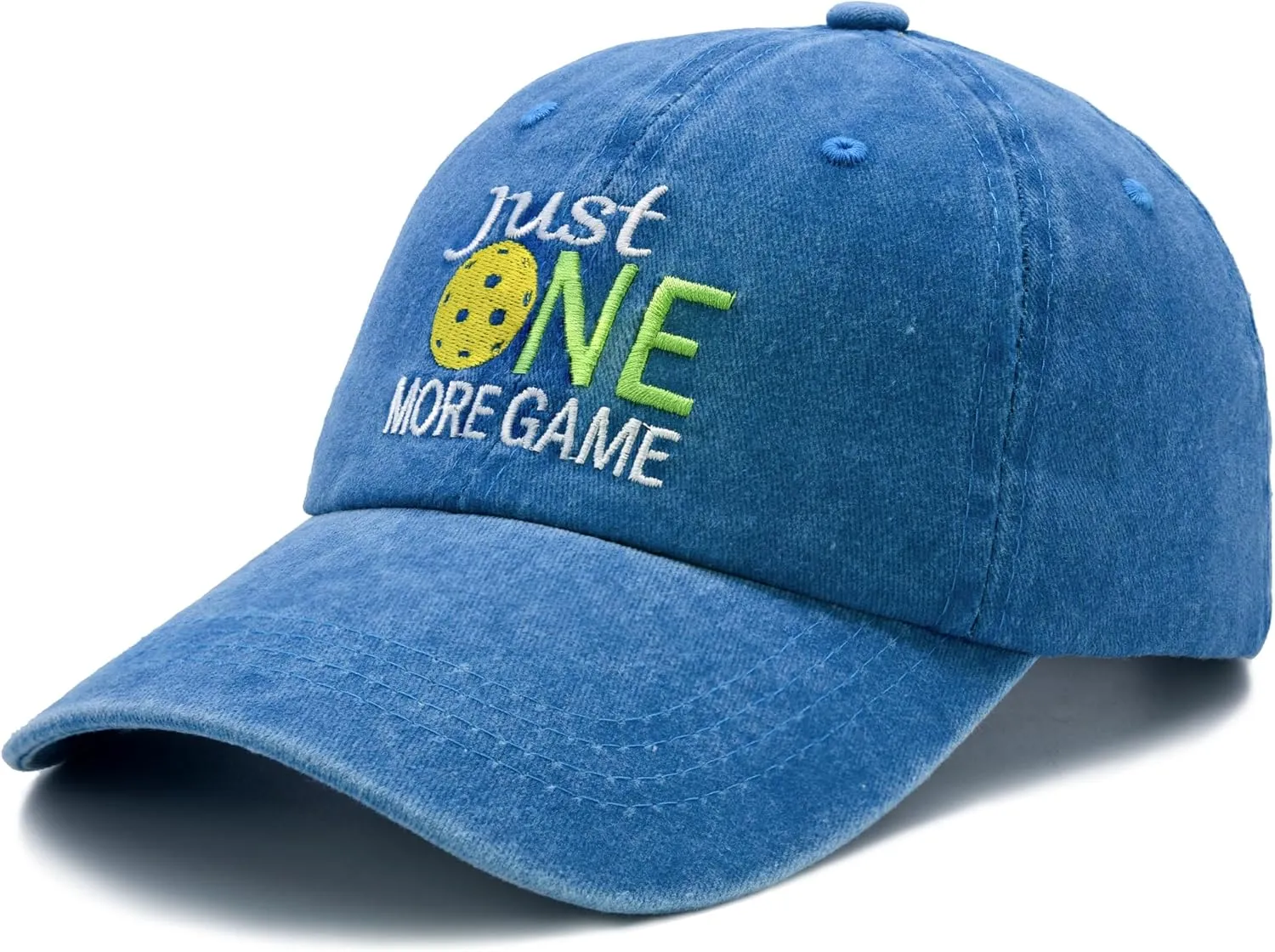 Pickleball Hat,Adjustable Embroidered Washed Baseball Cap for Men Women