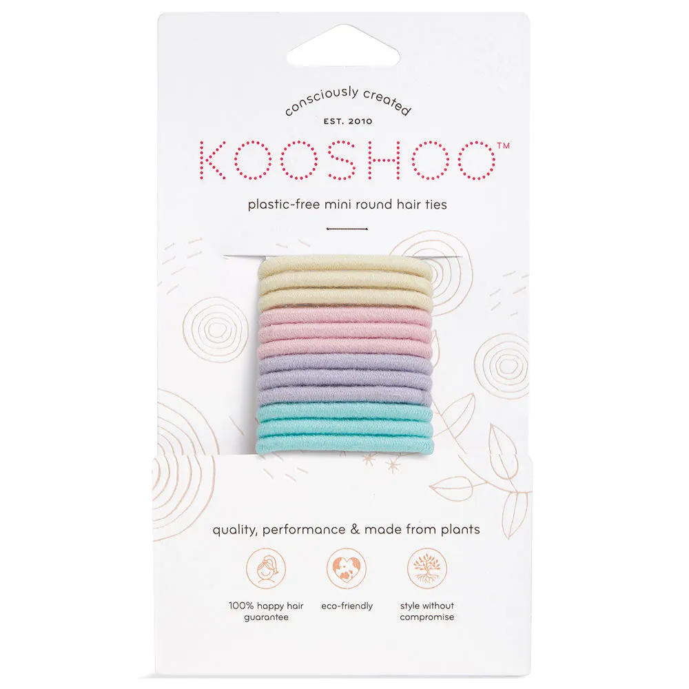 Plastic Free Mini Round Hair Ties  - Pastel