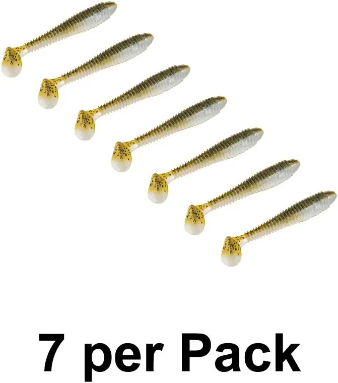 Strike King Rage Swimmer Soft Plastic Lure, 4 3/4 Inches, 6 Pack