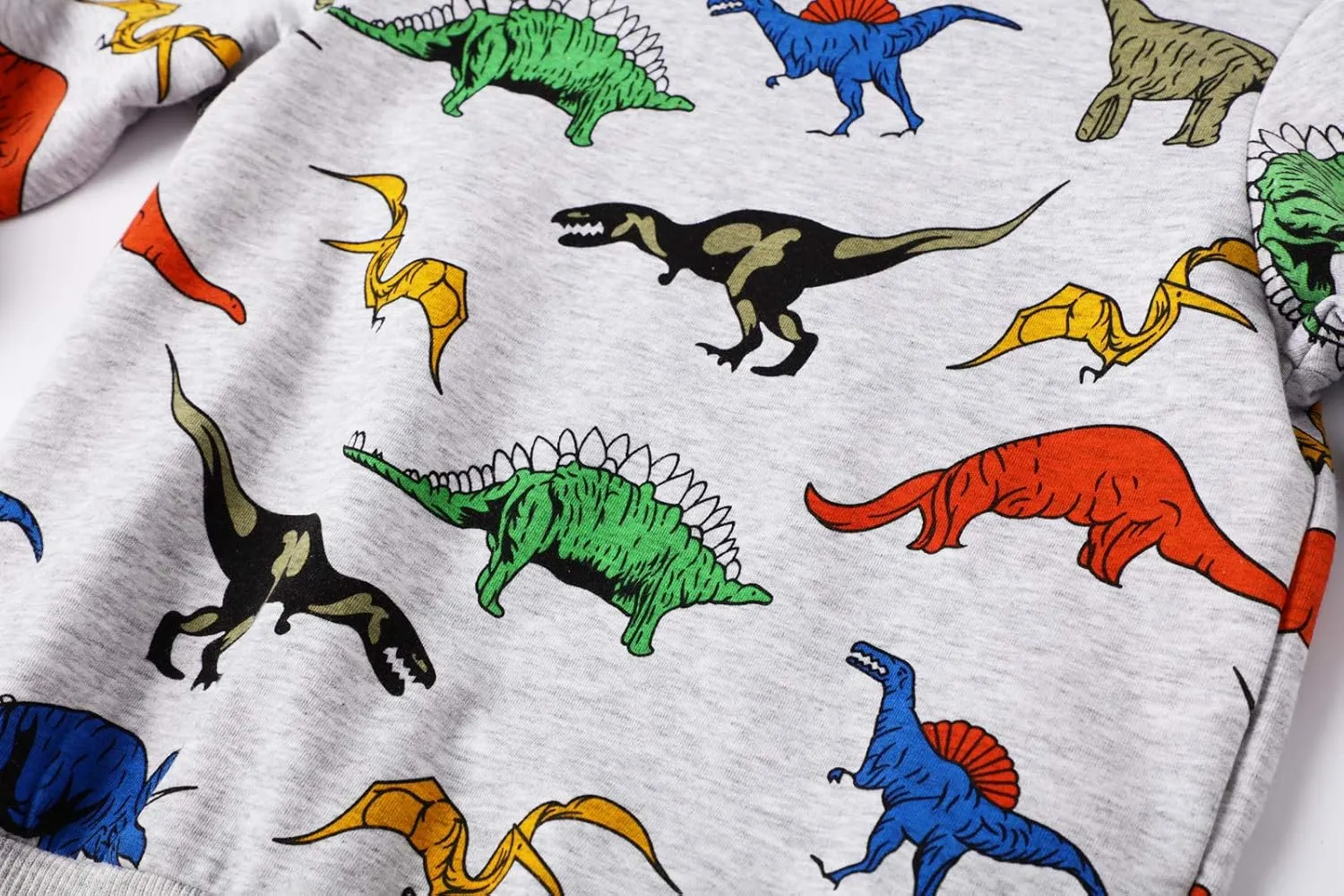 Toddler Boys Sweatshirts Long Sleeve Sport Elephant Sweat Shirt Dinosaur Pullover Crewneck Tops Tees Kids 2-7 Years