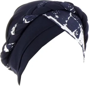 Womens Print Chemo Cancer Cap Braid Hair Cover African Pre-Tied Twisted Head Turbans Hats Head Wraps