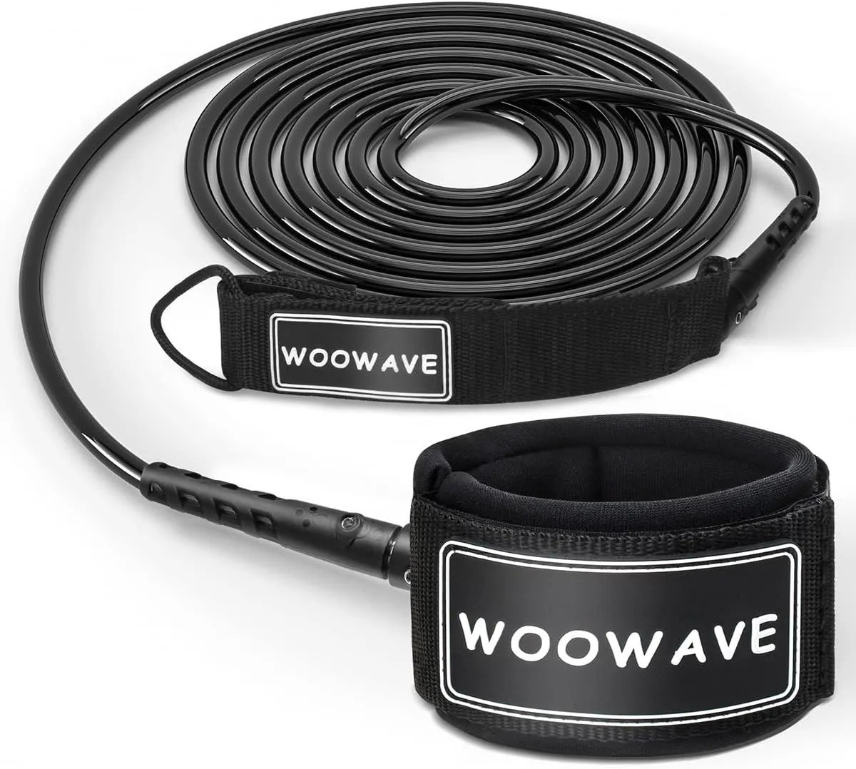 WOOWAVE Surfboard Leash Premium Surf Leash SUP Leg Rope Straight 6/7/8/9 feet for All Types of Surfboards