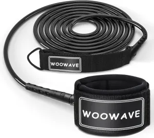 WOOWAVE Surfboard Leash Premium Surf Leash SUP Leg Rope Straight 6/7/8/9 feet for All Types of Surfboards