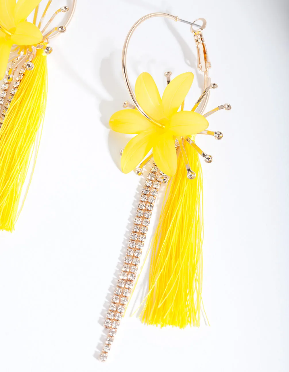 Yellow Acrylic Flower Tassel