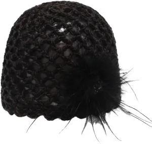 ZLYC Women Crochet Beanie Hat Summer Handmade Knit Decorated Lightweight Skull Cap
